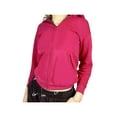 thumbnail image 1 of Qiylii Girls Fleece-lined Long Sleeve Outwear, Solid Color Zipper Hoodie Coat, 1 of 4