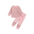 thumbnail image 1 of Qiylii Girls Sequin Clothes Set Long Sleeve O-Neck Pullover+Side Pockets Pants, 1 of 9