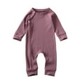 thumbnail image 1 of Qiylii Infant Baby Unisex Bodysuit, Long-Sleeved Side Zipper Up Jumpsuit, 1 of 9