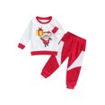 thumbnail image 1 of Qiylii Kid Christmas Clothes Set Santa Print Sweatshirt + Long Pant,2-7T, 1 of 9