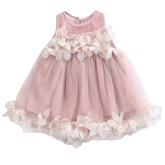 Qiylii Kids Gitls Dress, 3D Flower O-Neck Sleeveless Tulle Princess Dress