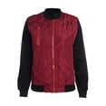 thumbnail image 1 of Qiylii Plus Size S-3XL Women Autumn Winter Zipper Up Flight Bomber Jackets Ladies Casual Coat Outerwear Patchwork Jacket, 1 of 6