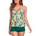 thumbnail image 1 of Qiylii Women 2023 Summer Swimsuit, Sleeveless V Neck Swimming Vest Sling Tops Swimwear Pool Beach Shorts, 1 of 4