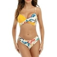 thumbnail image 1 of Qiylii Women Bikini Set, Flower/Leaves Print Bra with Low Waist Briefs Summer Bathing Swimsuit, 1 of 3