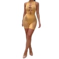 thumbnail image 1 of Qiylii Women Hollow Out Jumpsuit, Solid Color Sleeveless Playsuit, S-L, 1 of 8