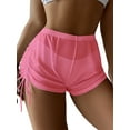 thumbnail image 1 of Qiylii Women Short Pants, Casual Party Street Beach Sunscreen See Through Drawstring High Waist Loose Shorts, 1 of 6