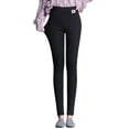 thumbnail image 1 of Qiylii Women Simple Style Plush Tights, Applique Pattern High Waist Leggings, 1 of 9