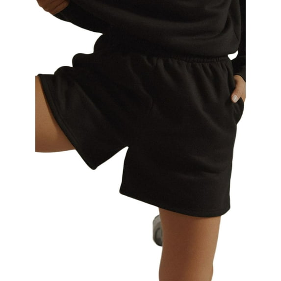 Qiylii Women Solid Color Shorts, Adults Casual Style Pants with Slant Pockets