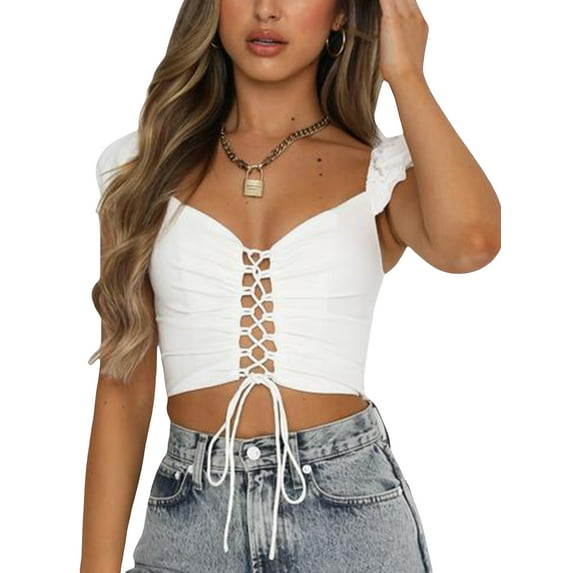 Qiylii Women's Bustier Corset Top Push Up Strap Tank Top Vintage Streetwear Crop Tops Party Clubwear Bodice
