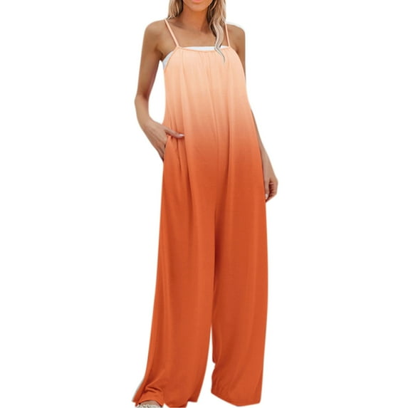 Qiylii Women's Summer Wide Leg Jumpsuit Plus Size Romper Dressy One Piece Elegant Casual Loose Vacation Outfits Overall