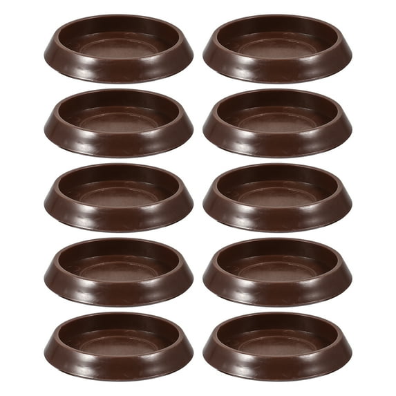 Qiysamall 10-Pack Anti- Furniture Pads and Plastic Caster Cups Floor Protectors for Carpet and Hard Floors Non-Skid