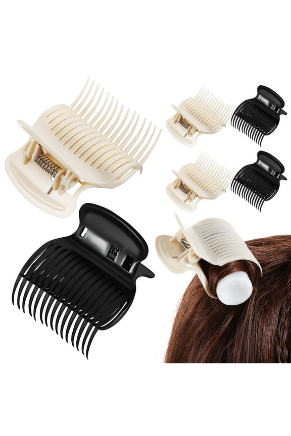 KALLORY 12 Pcs Hot Roller Clips -10PCS Hair Roller Clips - Hair Curler Claw Clip - Replacement Roller Clips for Women Girls Hair Section Styling