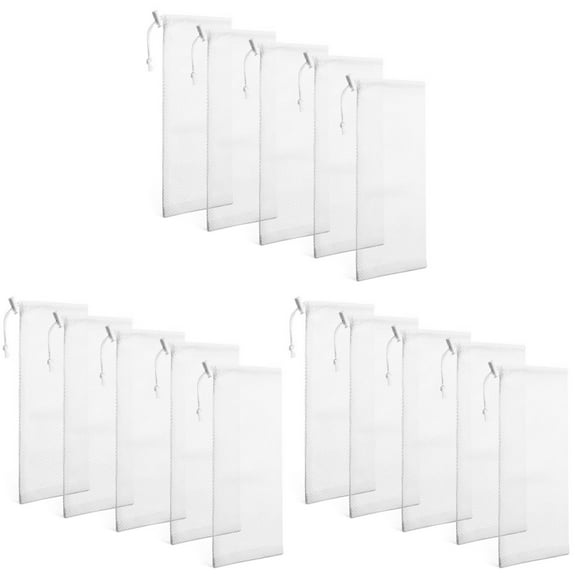 Qiysamall 15 pcs Finch Sock Feeder Bird Feeder Socks Instant Seed Sack Feeder Bird Feeding Bags