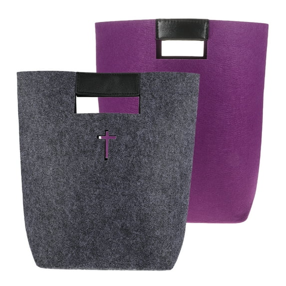 Qiysamall 2-Pack Large Bible Carrying Bags Pouch for Church, Grocery, Shopping - Bible Storage and Transport