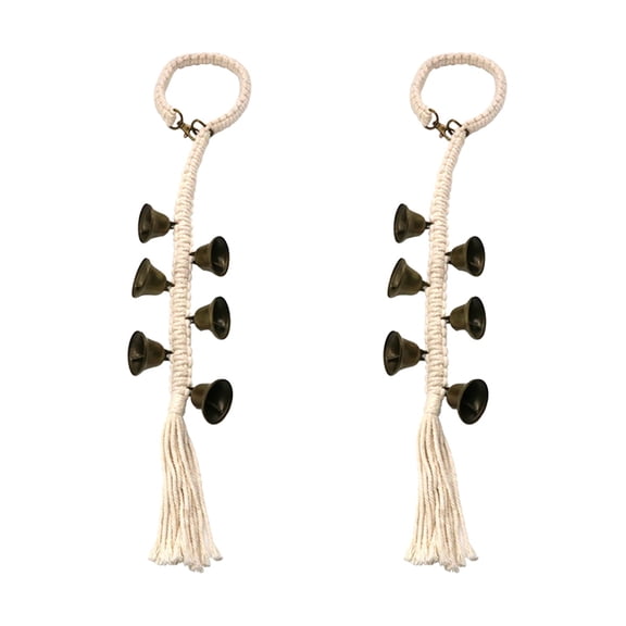 Qiysamall 2pcs Hanging Door Bell Door Bell Knob Hanger Adjustable Vintage Bell Pendant