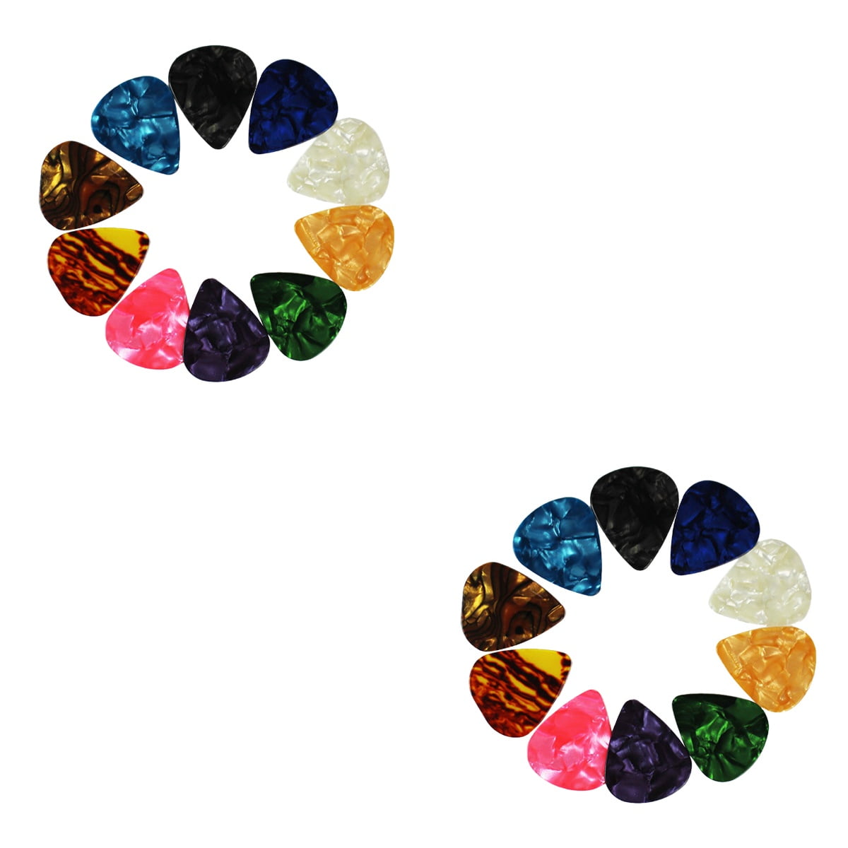 Qiysamall 40 PCS Thin Guitar Picks 0.46mm Multicolor Guitar Plectrum