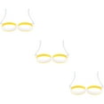 thumbnail image 1 of Qiysamall 6 Pcs Pancakes Round Egg Silicone Ring with Handle Pancake Ring Fried Eggs White, 1 of 6