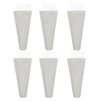 KALLORY 6-Pack White Wall Hanging Flower Pots Creative for Home Decor Indoor Outdoor Garden