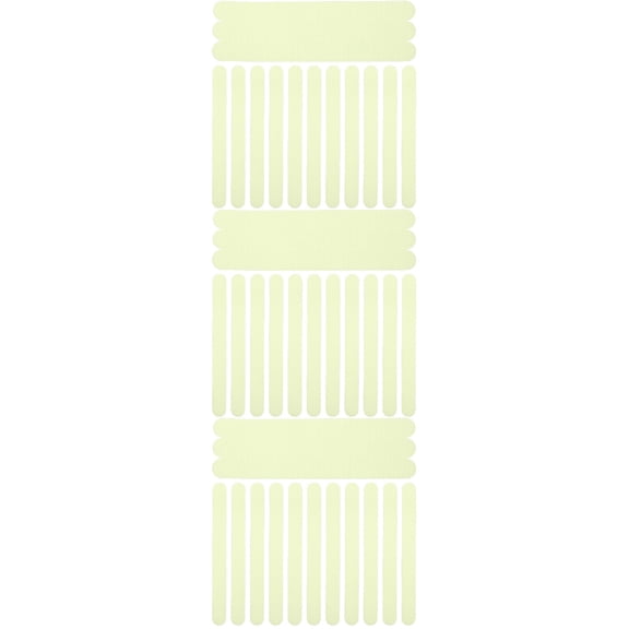 Qiysamall 72 Pcs Non- Anti-Ladder Tread Strips, Reflective Adhesive Step Covers, Coffee PEVA Material