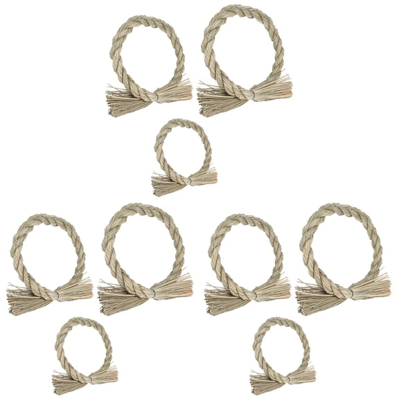 Qiysamall 9 pcs Chic Wreath Accessory Straw Garland Decor DIY Wreath Making Material