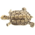 thumbnail image 1 of Brass Turtle Table Decor Vintage Small Gold Turtle Figurine Feng Shui Animal Statue Chinese Good Luck Wealth Sculpture for Home Office Garden, 1 of 10