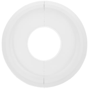 Decorative Ceiling Medallion for Home White PU Material Enhance Decor Solid Construction