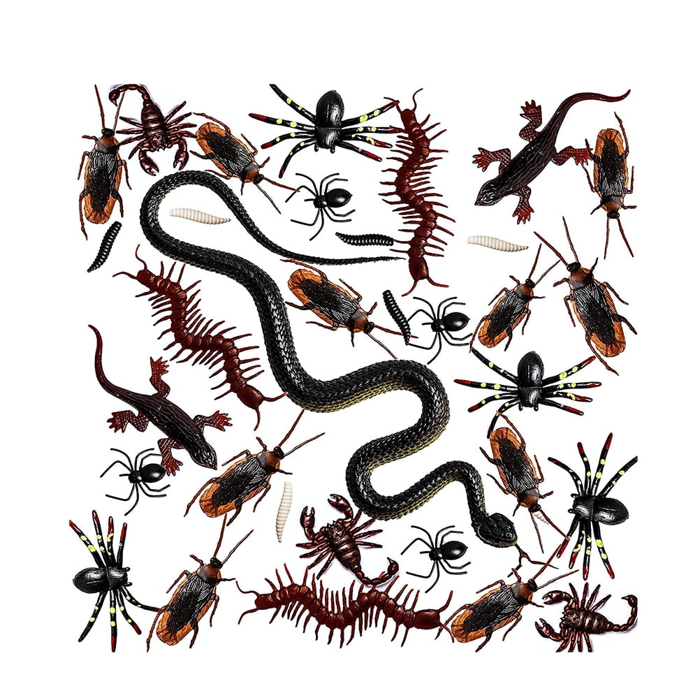 Qiysamall NUOBESTY Spider Snake Python Worm Scorpion and Gecko Party ...