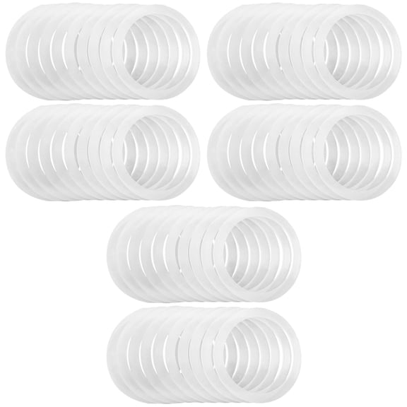Qiysamall 60 Pcs White Silicone Jar Gaskets Replacement Sealing for Home Use, Airtight Container Lid Seals