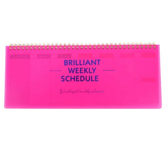 Qiysamall Weekly Planner With Spiral Bound Blank Desktop Planner Undated Weekly Daily Scheduler Planning Notepad To Do List For Home Office School Supplies Pink