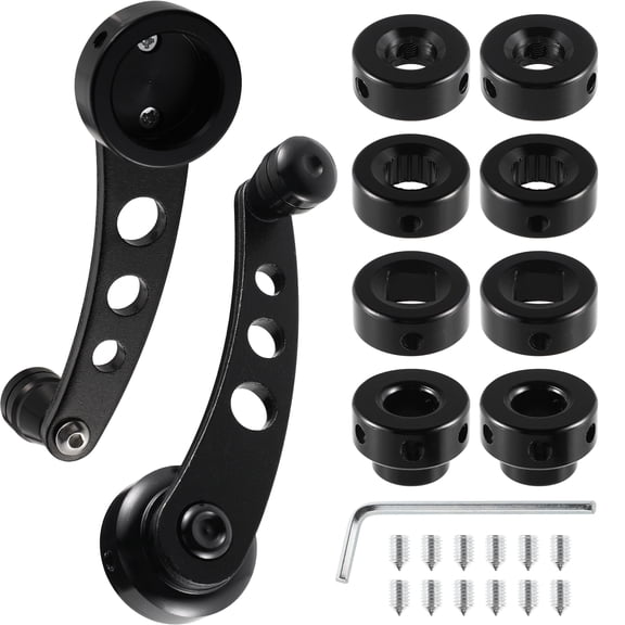 Qiysamall Universal Aluminum Window Crank Handle for Car Door, Replacement Window Opener Winder, Black, 11cm