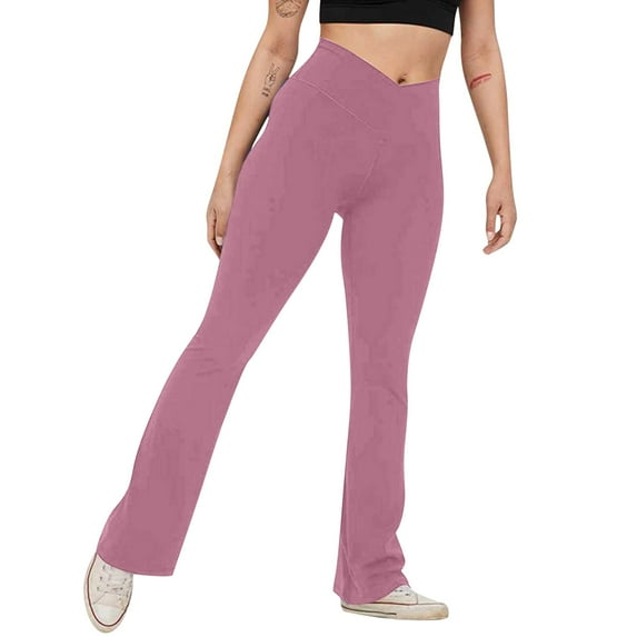 Qiyuancai Women Solid Workout Out Leggings Fitness Sports Running Yoga Pants Lined Yoga Pants
