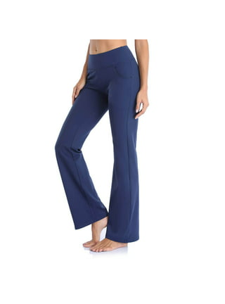 JDEFEG Straight Leg Yoga Pants for Women Petite Length Women Leggings High  Waist Stretchy Bootcut Yoga Workout Causal Trendy Pants with Pockets Cotton