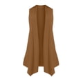 thumbnail image 1 of Qiyuancai Women's Sleeveless Draped Open Front Cardigan Vest Asymmetric Hem Blouse Tops Womens plus Size Wear, 1 of 7