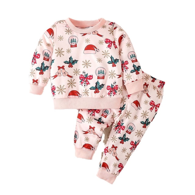 Qiyugyxx Toddler Boy's Christmas Outfits Casual Cartoon Prints