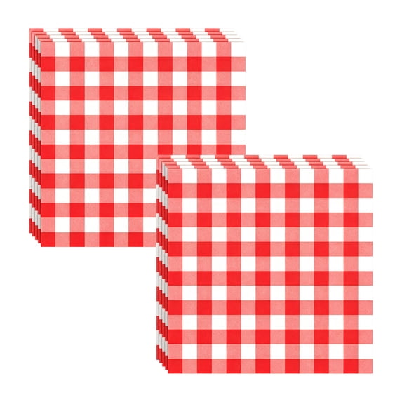Qjidjing 20Pcs Fall Plaid Paper Napkin, Disposable, Multipurpose Party Supplies for Dining Table Buffet, Holiday Gathering, Halloween Thanksgiving Christmas