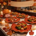 thumbnail image 1 of Qjidjing 25Pcs 7 Inch Disposable Maple Paper Plates for Halloween, Fall Harvest Thanksgiving Dinner Party Supplies, 1 of 6