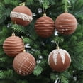 thumbnail image 1 of Qjidjing 6Pcs Christmas Tree Ball Ornaments, 3.15 inch Hanging Flocked Balls, for Christmas Tree, Mantel, Indoor Holiday Decor, 1 of 6