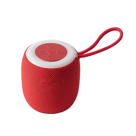 Qjidjing Bluetooth Wireless Speaker with LED Light, Portable Pendant Speaker for Phones, Tables, Indoor, Outdoor Camping, Red