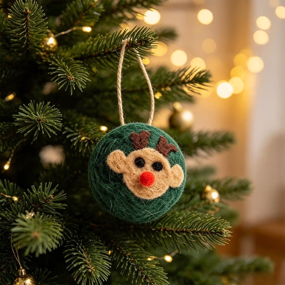 Qjidjing Christmas Tree Ornaments, Handmade Small Decorative Props, Xmas Hanging Pendants for Christmas Tree, Table, Indoor Holiday Party