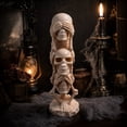 thumbnail image 1 of Qjidjing Halloween Skeleton Figurine, Desktop Ornament, 12cm Resin Plastic Build, Three Skeleton Set, Tabletop Display, Mantel Shelf, Spooky Indoor Decor, 1 of 7