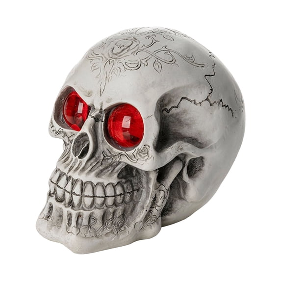 Qjidjing Halloween Skull Prop, Glowing Skull Ornament, Dress Up Accessory, Indoor Party, Themed Event, Holiday Scene Layout
