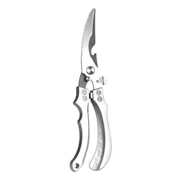 Qjidjing Kitchen Chicken Poultry Scissors, Stainless Steel Blade, Sturdy Structure, Multifunctional For Meat And Vegetable Cutting For Kitchen, Food Prep, Cooking