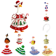 thumbnail image 1 of Qjidjing Porch Christmas Goose Outfits with Bells, for 23 inch Goose Statue, Outdoor Yard Lawn Garden Patio Christmas Holiday Decor, Red-3, 1 of 7