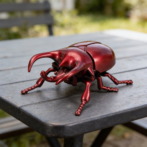 Qjidjing Realistic Beetle, with Interactive Head Tail Movement Mechanical Insect Models for Adults Playing Indoor Outdoor, Tricky Gifts
