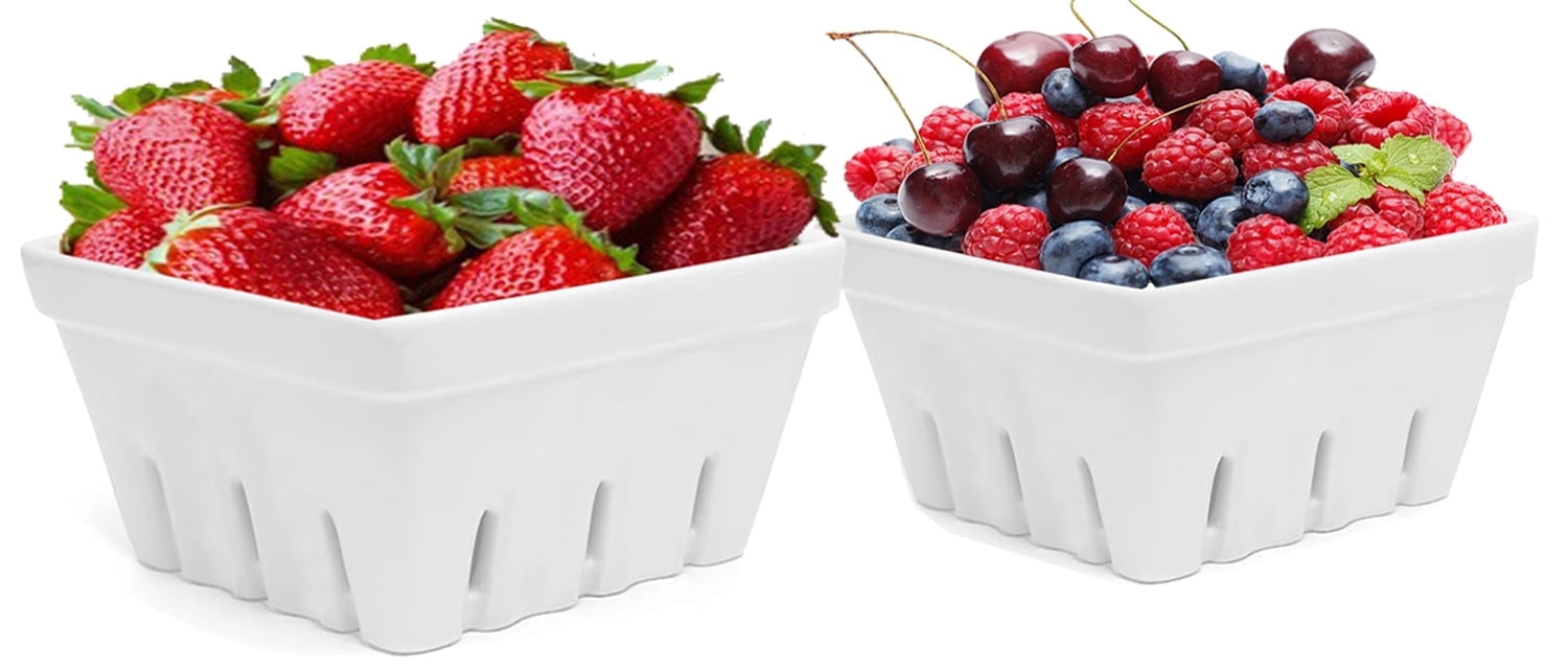 Qlans Ceramic Berry Basket