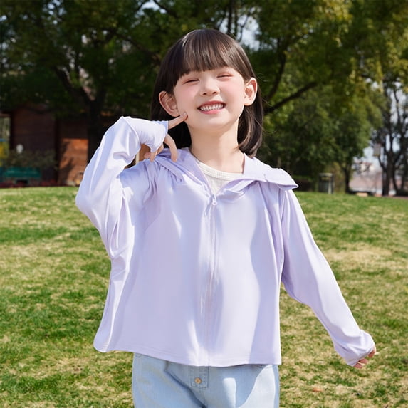 Qlbmong Baby Clothes Unisex Summer Sun Protection Loose Cardigans Zipper Long Sleeve Hoodies Comfy Jackets