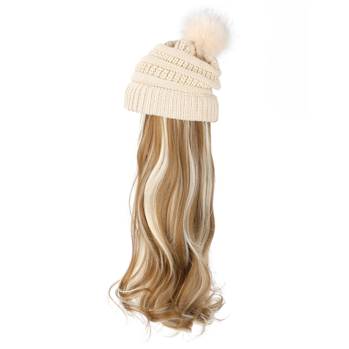 Qlenkay Beanie Hat with Removable Hair Extensions for Women  display picture 1