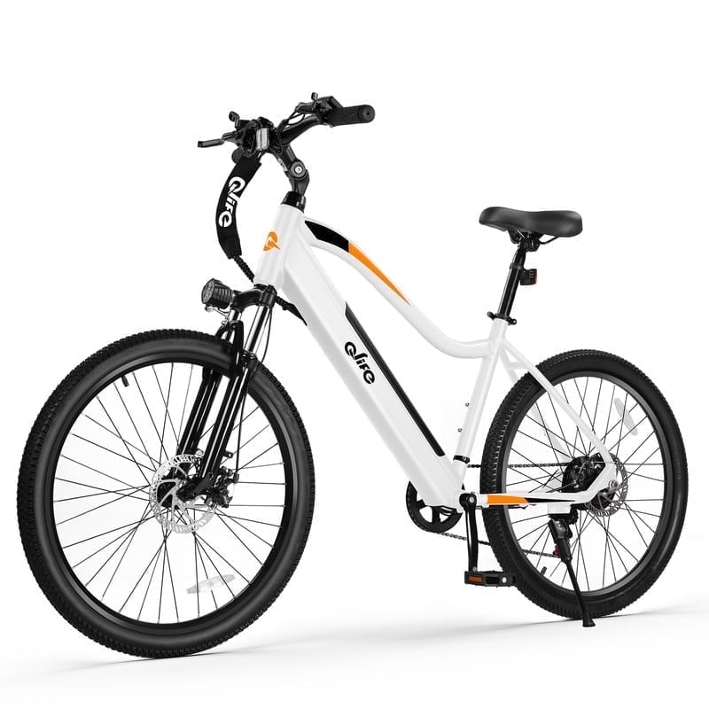 Qlife Cityone SO Electric Bike for Adults 26" Ebike,Built-in Removable Battery, Peak 1200W Motor Ebikes with 21 Speed Carbon Steel Mountain Bicycle White