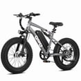 thumbnail image 1 of Qlife Racer Fat Tire 2.0 Electric Bike For Adults, Max 28MPH Mountain Ebike with 750W Motor, 20x4.0" Tire Step Over E-MTB, 48V 15.6Ah Removable Battery,Gray, 1 of 7