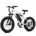 thumbnail image 1 of Qlife Racer Fat Tire 2.0 Electric Bike For Adults, Max 28MPH Mountain Ebike with 750W Motor, 20x4.0" Tire Step Over E-MTB, 48V 15.6Ah Removable Battery,White, 1 of 7